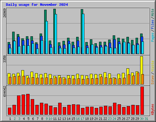 Daily usage for November 2024