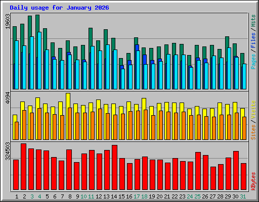 Daily usage for January 2026