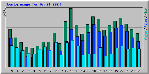 Hourly usage for April 2024