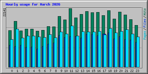 Hourly usage for March 2026